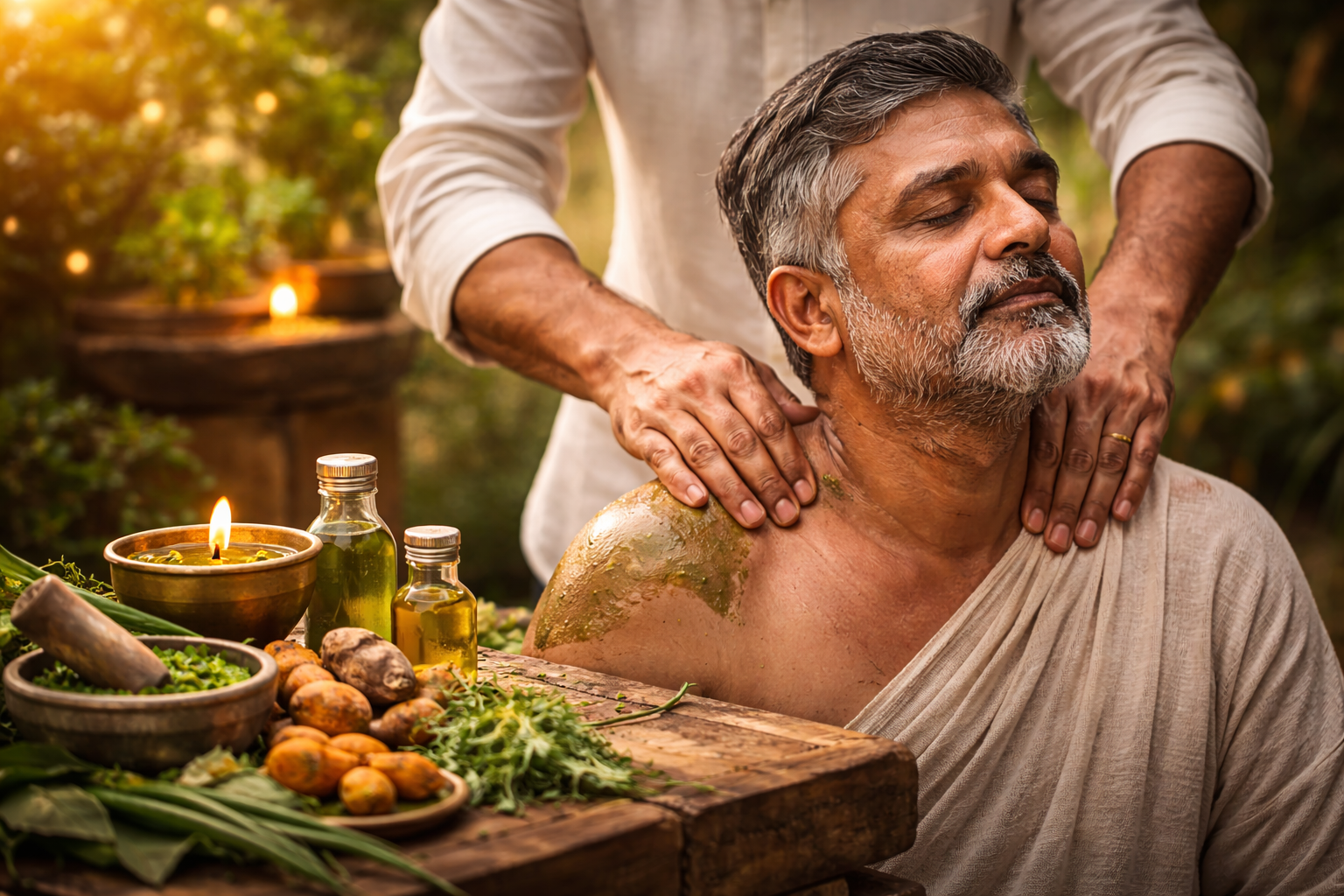 Ayurvedic healing in the golden hour