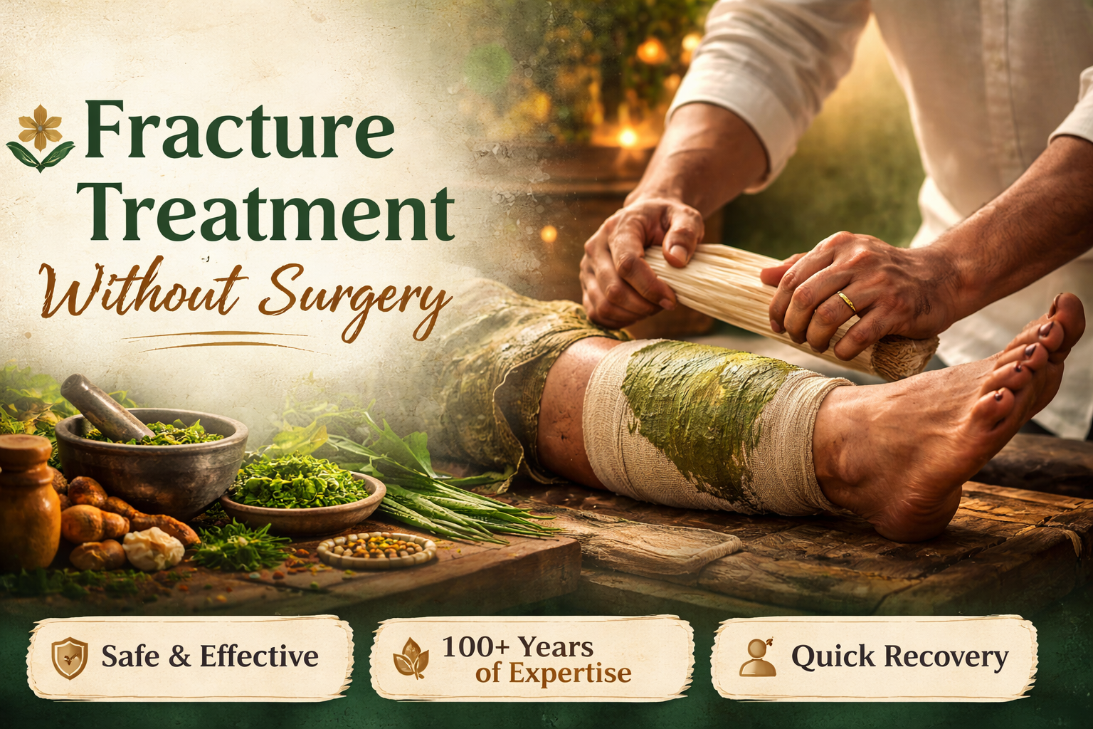 Herbal fracture treatment at Bhadbhunja