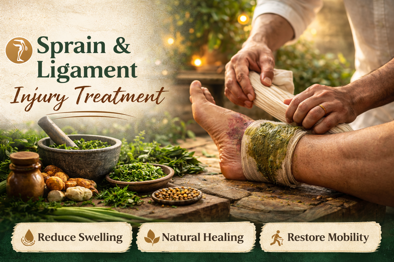 Herbal treatment for sprained ankle